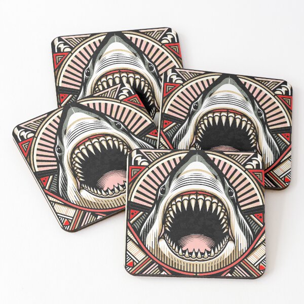 Item preview, Geometric Shark Art: Bold and Modern Ocean Design designed and sold by MondegreenLLC.