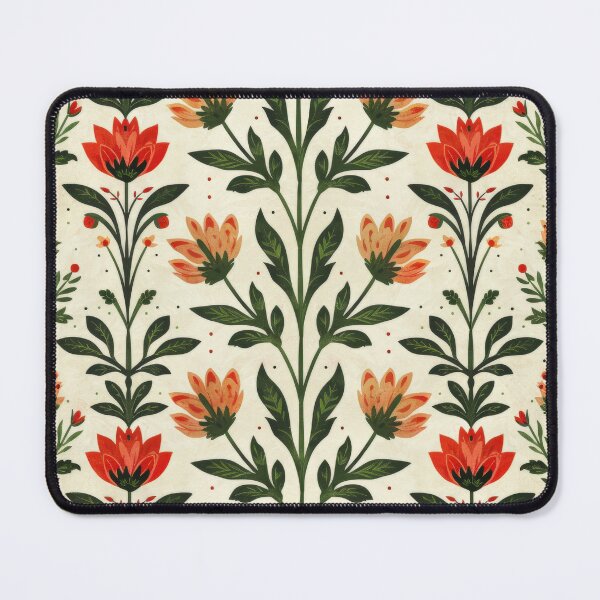 Item preview, Floral Pattern With Red and Orange Flowers designed and sold by brandway.