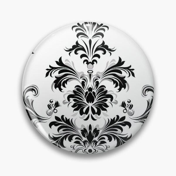 Item preview, Black And White Damask Floral Pattern designed and sold by brandway.