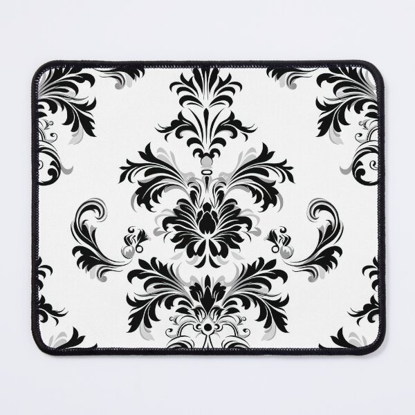 Item preview, Black And White Damask Floral Pattern designed and sold by brandway.