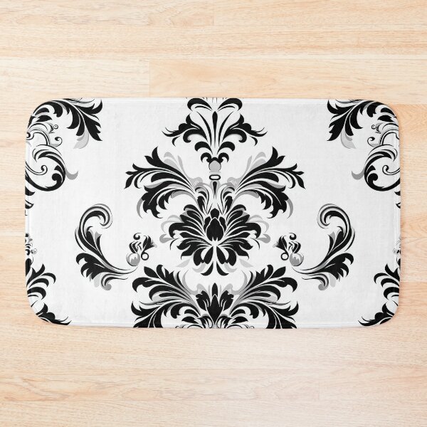 Item preview, Black And White Damask Floral Pattern designed and sold by brandway.