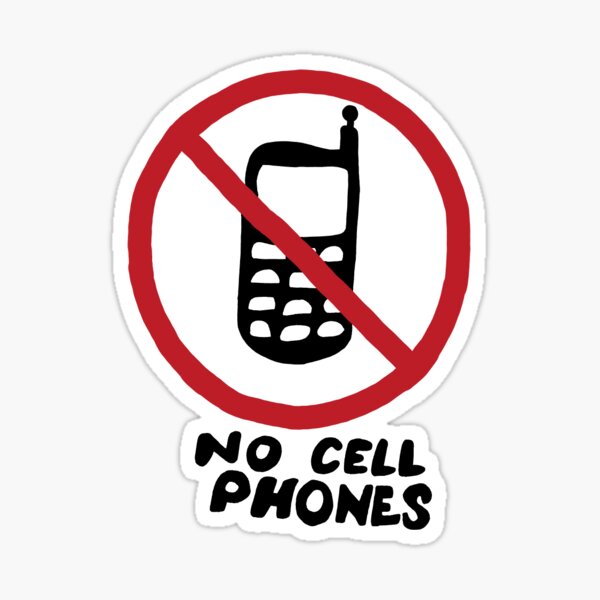 Vista previa del artículo con la obra «Señal de Luke de Prohibido el uso de teléfonos móviles», diseñado y vendido por EmmaL-stickers.