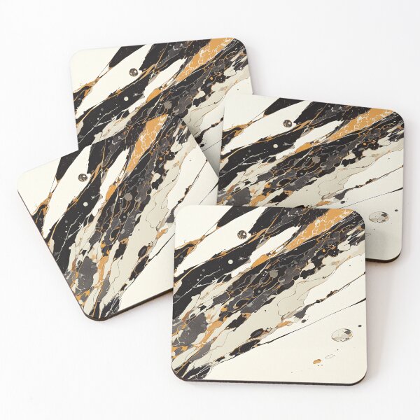Item preview, Rayas negras y doradas sobre blanquecino designed and sold by Christian Weiss.