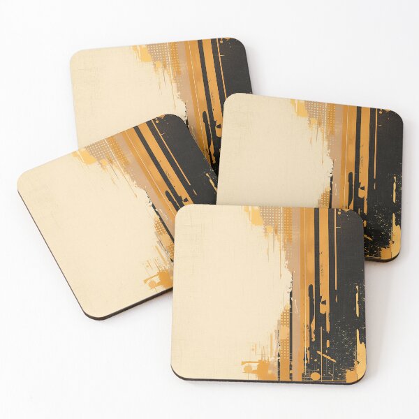 Item preview, Black and Golden Scratch Design on Off-White designed and sold by Christian Weiss.