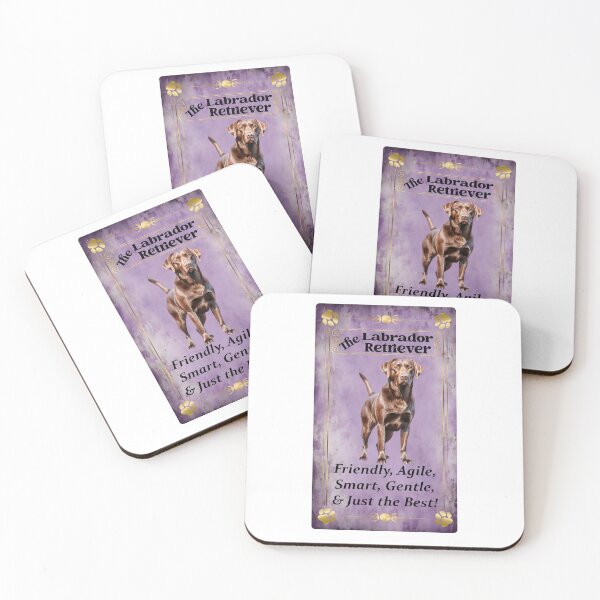 Item preview, Chocolate Labrador Retriever Tarot Card purple background designed and sold by hotfromaz.