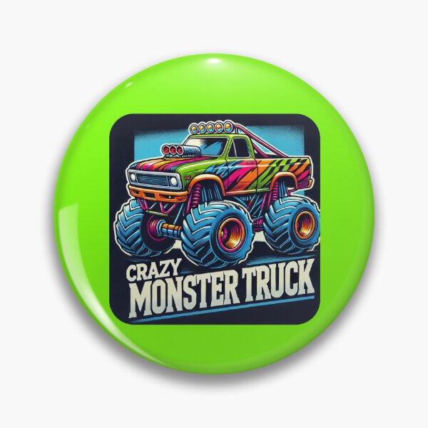 Artikelvorschau, Crazy Monster Truck - Lebendiges individuelles Sportbekleidungsdesign entworfen und verkauft von SportyAndArtful.