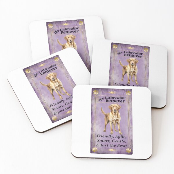 Item preview, Yellow Labrador Retriever Tarot Card purple background designed and sold by hotfromaz.