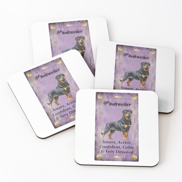 Item preview, Rottweiler Tarot Card purple background designed and sold by hotfromaz.