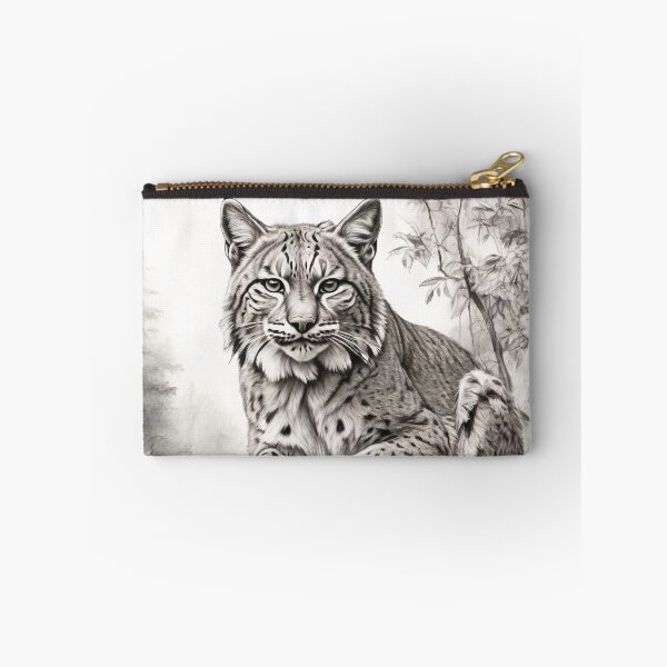 Item preview, Black and white pencil drawing of a lynx  designed and sold by Pencil-Art.