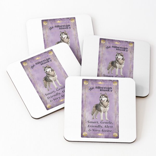 Item preview, Siberian Husky Tarot Card purple background designed and sold by hotfromaz.