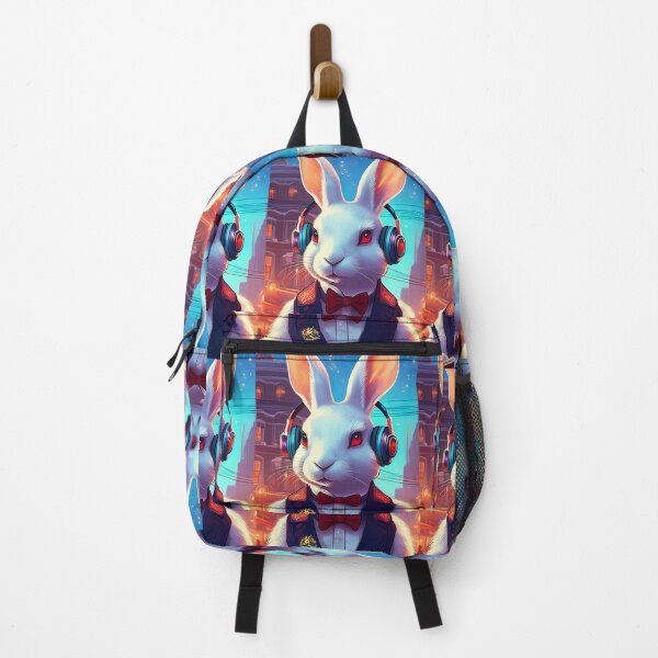 Item preview, Rabbit listening to music and audiobooks in New Orleans designed and sold by Astral Karma.