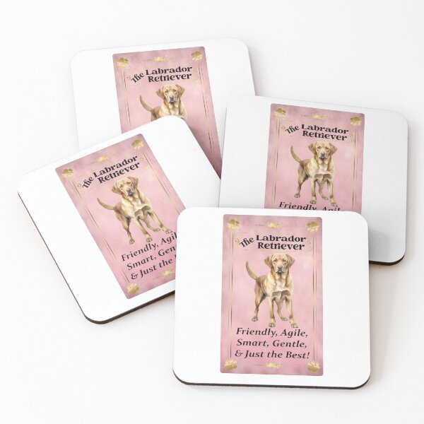 Item preview, Yellow Labrador Retriever Tarot Card pink background designed and sold by hotfromaz.