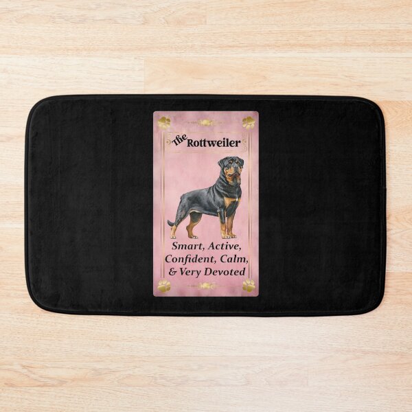 Item preview, Rottweiler Tarot Card pink background designed and sold by hotfromaz.