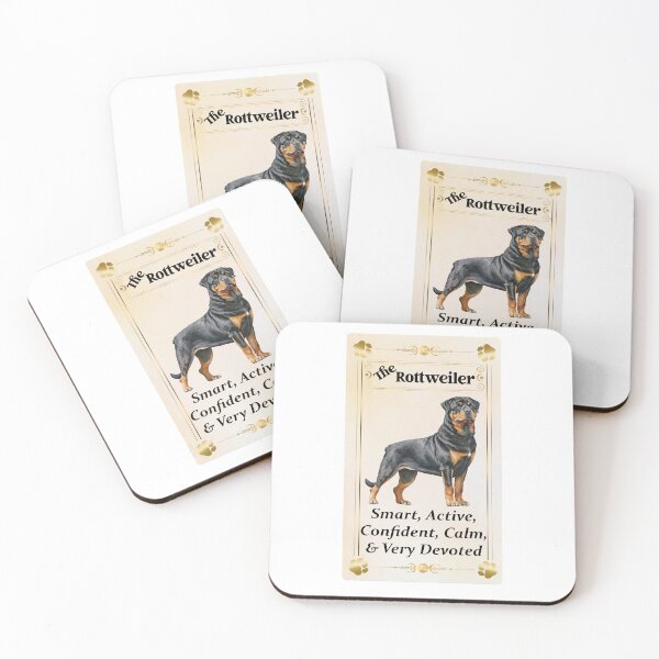 Item preview, Rottweiler Tarot Card beige background designed and sold by hotfromaz.