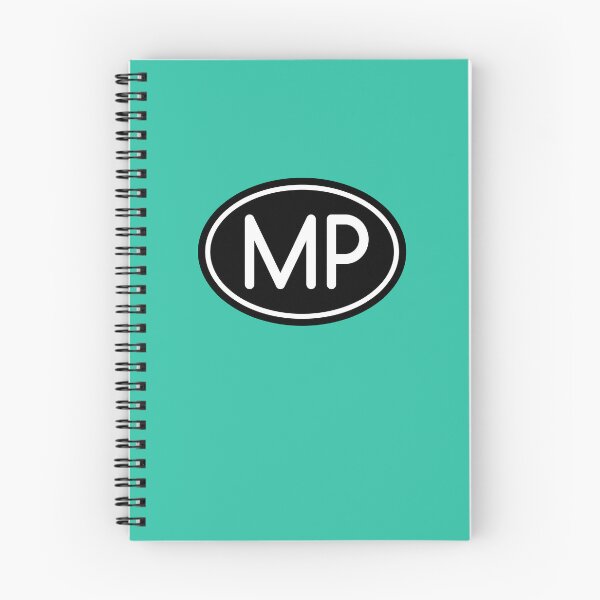 Item preview, MP Initials Monogram Oval White Letters designed and sold by Jeallan Designs.