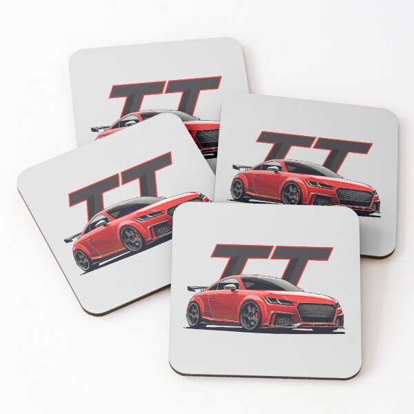 Item preview, TT RS Red sports car illustration designed and sold by blackdogshop.