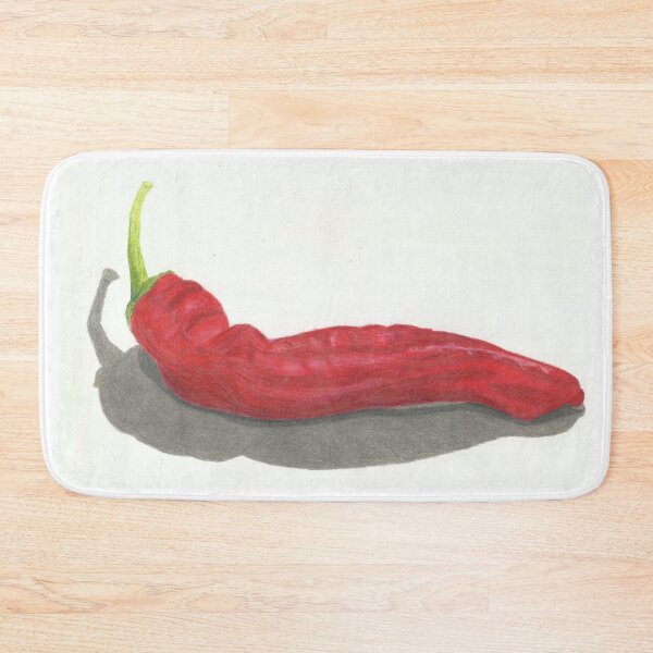 Item preview, Hot red chili pepper hand drawn with polychromos colour pencils designed and sold by sharonam888.
