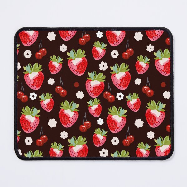 Item preview, Strawberries on a black background  designed and sold by SILVERAPPLE.