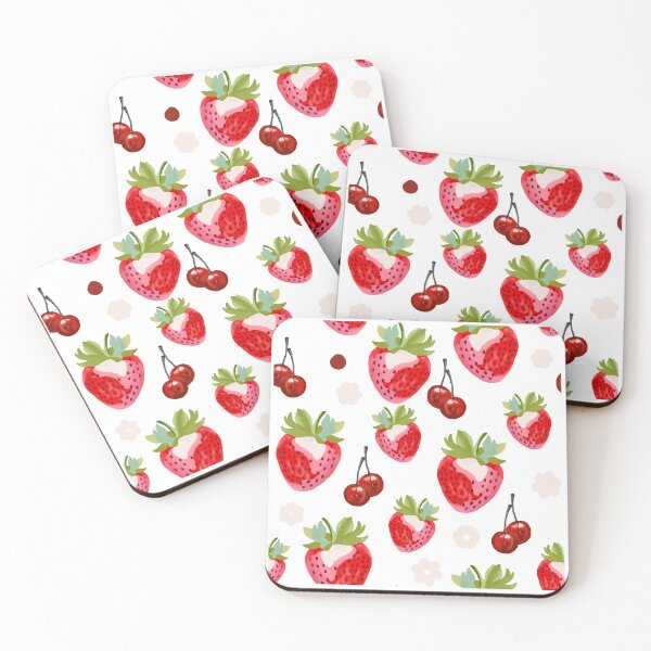 Item preview, Strawberries pattern designed and sold by SILVERAPPLE.
