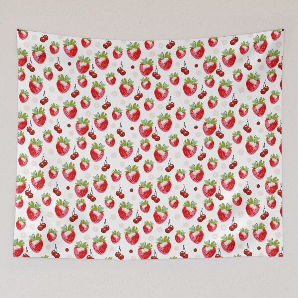 Item preview, Strawberries pattern designed and sold by SILVERAPPLE.
