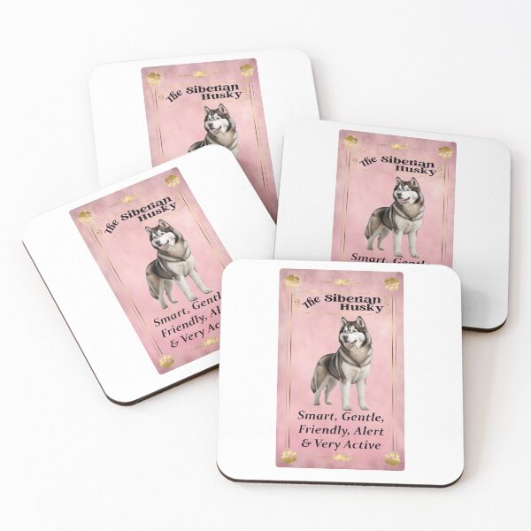 Item preview, Siberian Husky Tarot Card pink background designed and sold by hotfromaz.