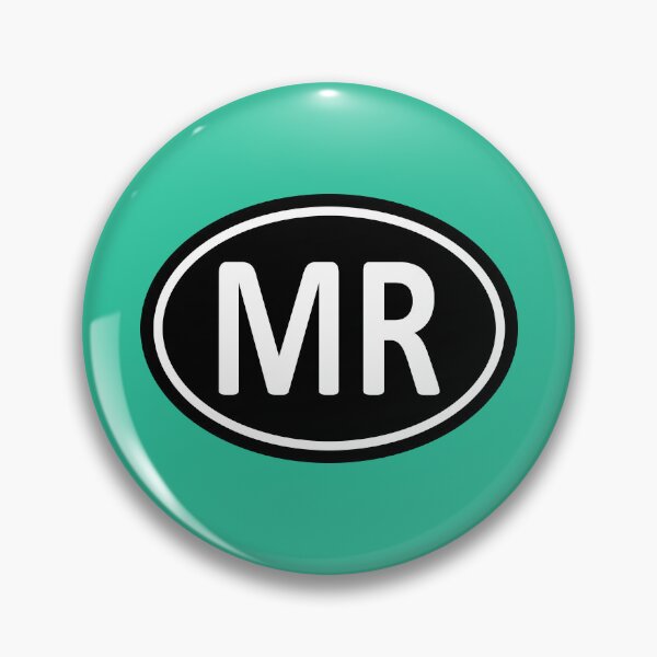 Item preview, MR Initials Monogram Oval White Letters designed and sold by Jeallan Designs.