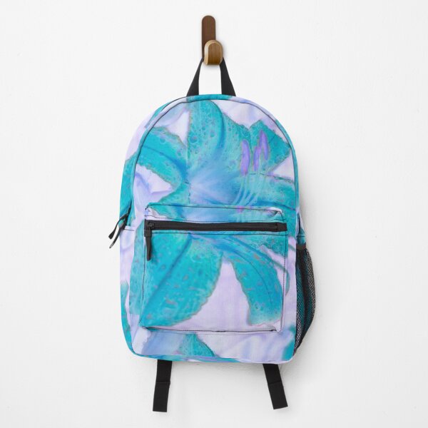Item preview, Aqualily Turquoise Day Lily Floral Art designed and sold by Glimmersmith.