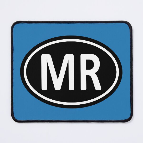Item preview, MR Initials Monogram Oval White Letters designed and sold by Jeallan Designs.