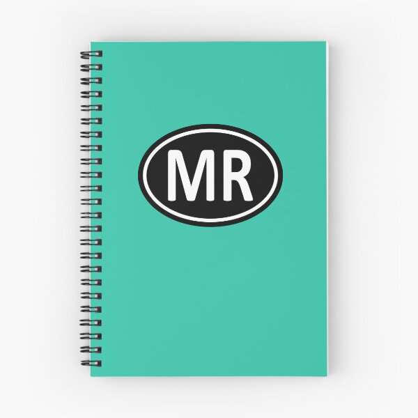 Item preview, MR Initials Monogram Oval White Letters designed and sold by Jeallan Designs.