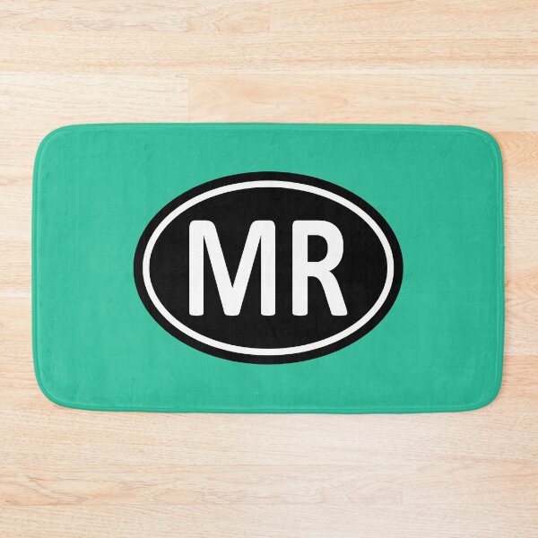 Item preview, MR Initials Monogram Oval White Letters designed and sold by Jeallan Designs.
