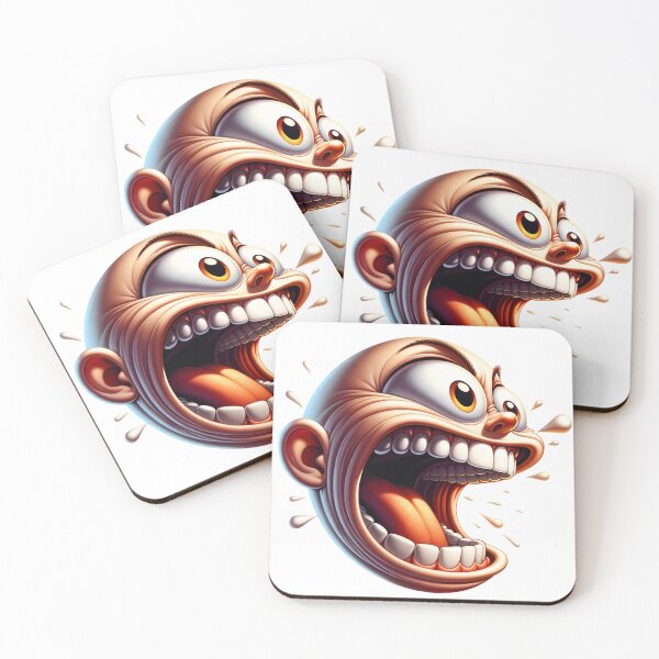 Item preview, Comic Expression: A Side-View Face with Bulging Eyes and Open Mouth designed and sold by 0penvimark.