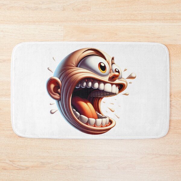 Item preview, Comic Expression: A Side-View Face with Bulging Eyes and Open Mouth designed and sold by 0penvimark.