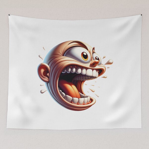 Item preview, Comic Expression: A Side-View Face with Bulging Eyes and Open Mouth designed and sold by 0penvimark.