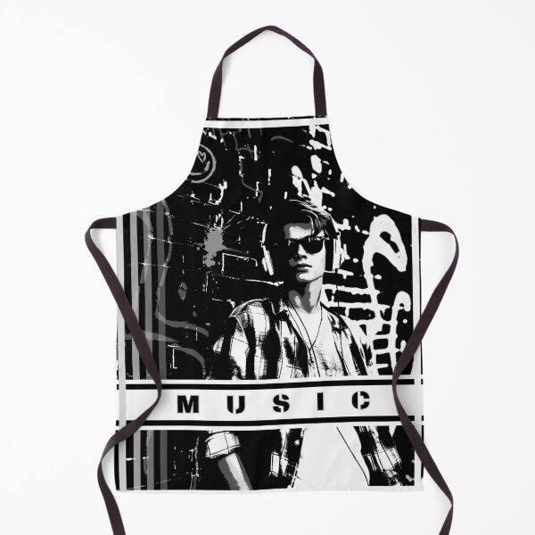 Item preview, Music, The Boy with headphones, black and white graphics, graffiti designed and sold by silent-violin.