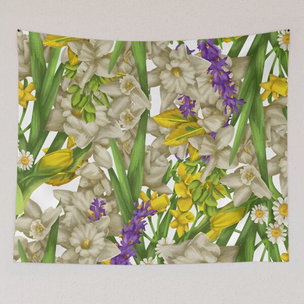Item preview, flower bouquet, canva, flowers, tails, pattern designed and sold by Cristinavallejo.
