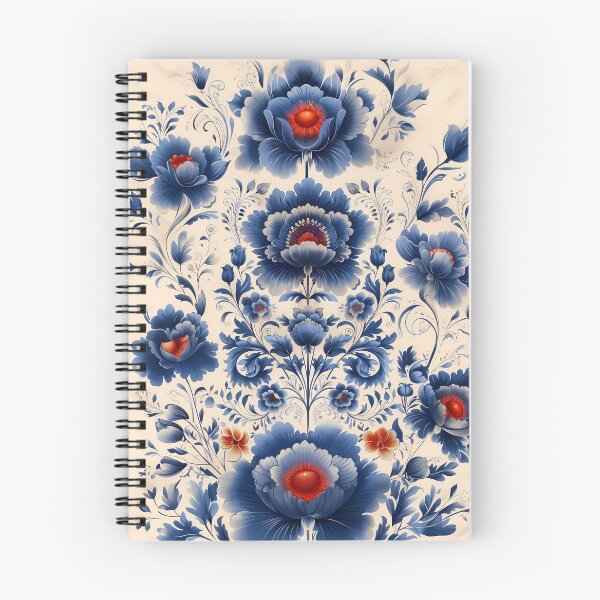 Artikelvorschau, Russisch Blau Blumen Kollektion entworfen und verkauft von Print2Harbor.