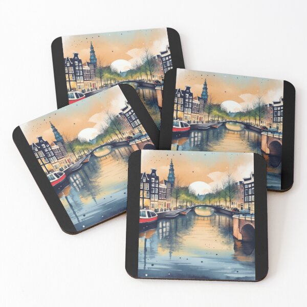 Item preview, acuarela amsterdam designed and sold by EuropeanPrints.