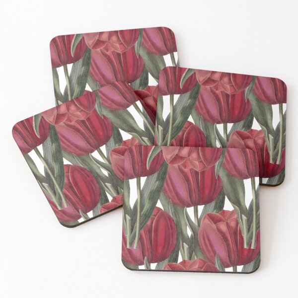 Item preview, flower bouquet, canva, flowers, tails, pattern, green, red designed and sold by Cristinavallejo.