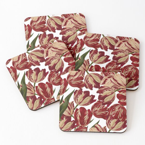 Item preview, flower bouquet, canva, flowers, tails, pattern, green, red designed and sold by Cristinavallejo.