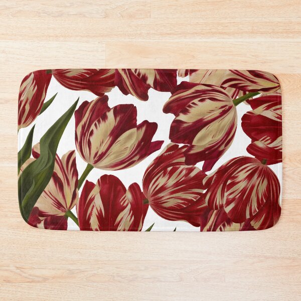 Item preview, flower bouquet, canva, flowers, tails, pattern, green, red designed and sold by Cristinavallejo.