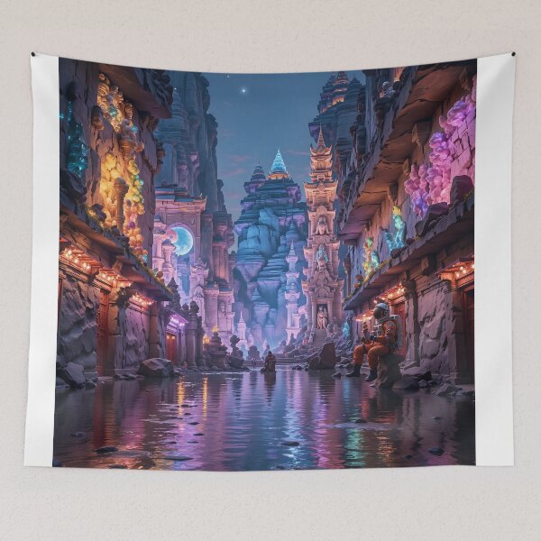 Item preview, Harmonious Dance of Urban Artistry and Whimsy in a Vibrant Valley designed and sold by PanoramaPrints.