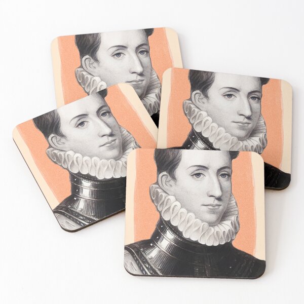Item preview, English Poet Philip Sidney - orange - illustration  designed and sold by Litstoy.