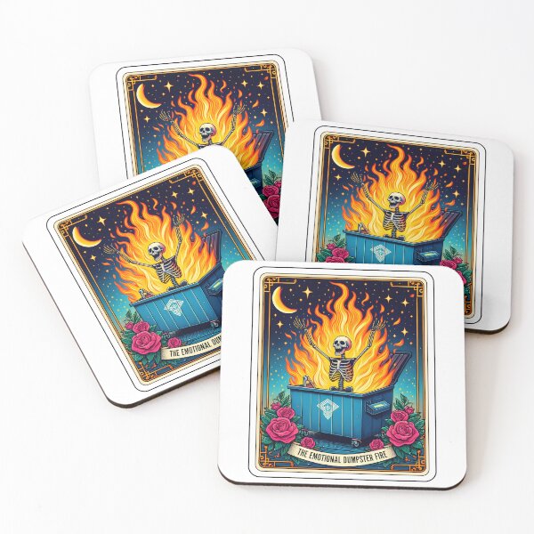 Item preview, Emotional Dumpster Fire - Tarot Card designed and sold by Anniebuh.