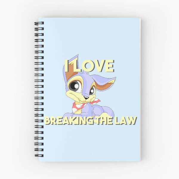 Item preview, I Love Breaking The Law - Neopets Baby Lupe Sticker designed and sold by M0useketeer.