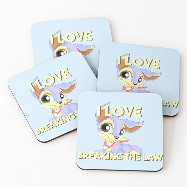 Item preview, I Love Breaking The Law - Neopets Baby Lupe Sticker designed and sold by M0useketeer.