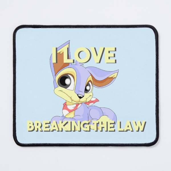 Item preview, I Love Breaking The Law - Neopets Baby Lupe Sticker designed and sold by M0useketeer.