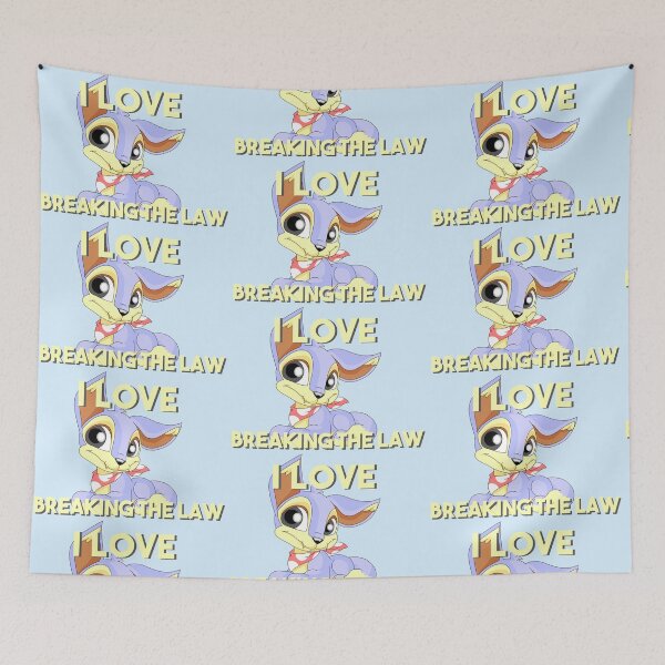 Item preview, I Love Breaking The Law - Neopets Baby Lupe Sticker designed and sold by M0useketeer.