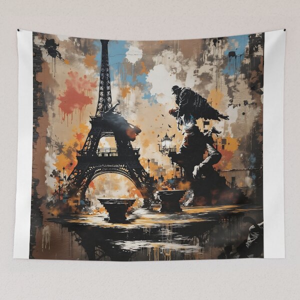 Item preview, Kira & Lino: A Graffiti-Stencil Collaboration for Urban Art designed and sold by PanoramaPrints.