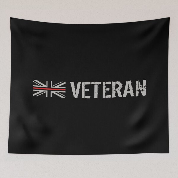 Item preview, British Flag Red Line: Veteran designed and sold by Jared Davies.