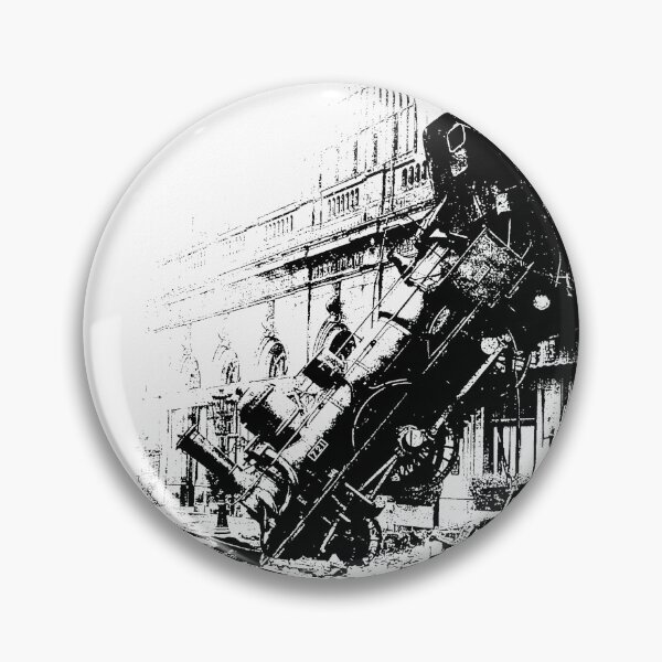 Item preview, Black and White Nostalgic Train Crash designed and sold by stevepaint.